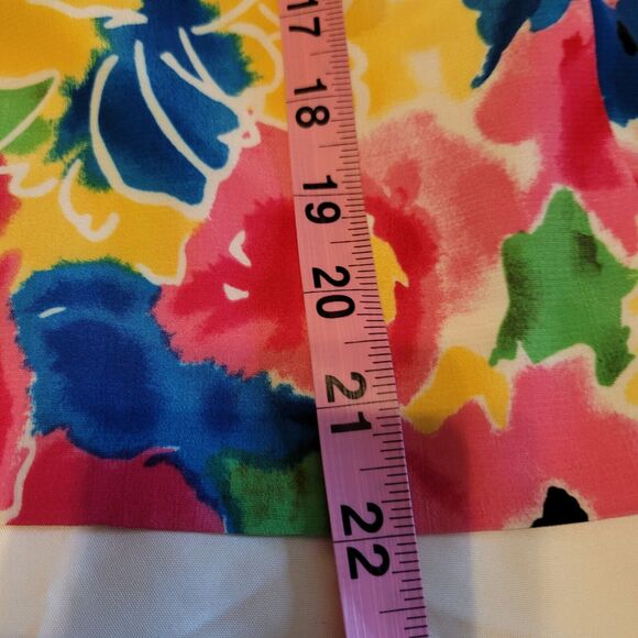 Evan Piccone Blazer Woman Large Crop Jacket Floral Watercolor Colorful Vibrant - Picture 9 of 10